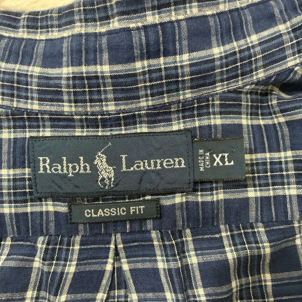 Ralph Lauren‎ Polo Long Men's XL Sleeve Shirt Blue Classic Fit
